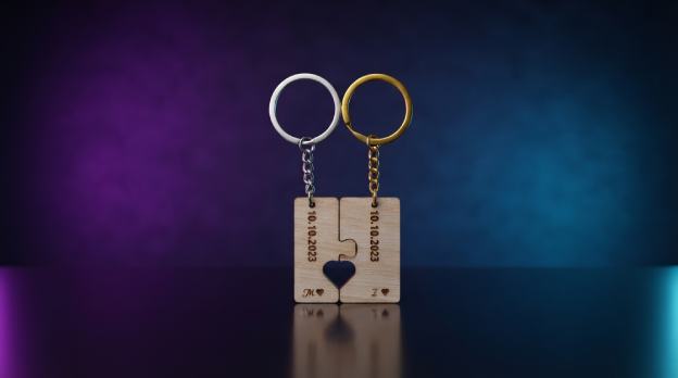 Wood Keychain View 1